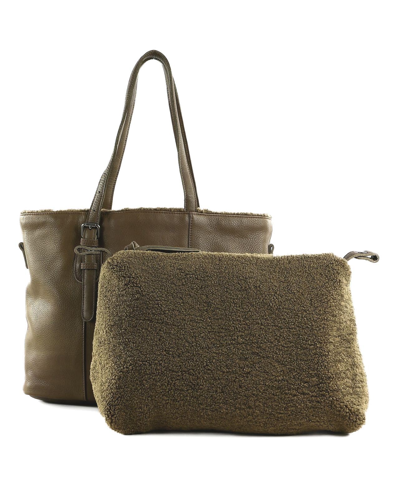 FREDsBRUDER Inside Out Shopper Olive sac à main en cuir - 8