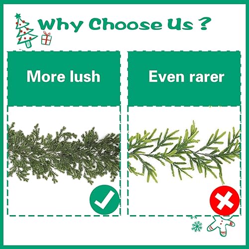 Miniatura 5 de Guirnalda de Navidad (verde, 6 pies)