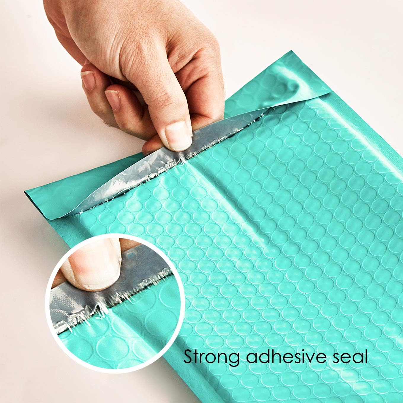 8.5x11" 100 Pack Wholesale Bubble Mailers, #2 Teal Padded Envelopes, Self-seal Bubble Wrap Shipping Envelope Bags - XCGS