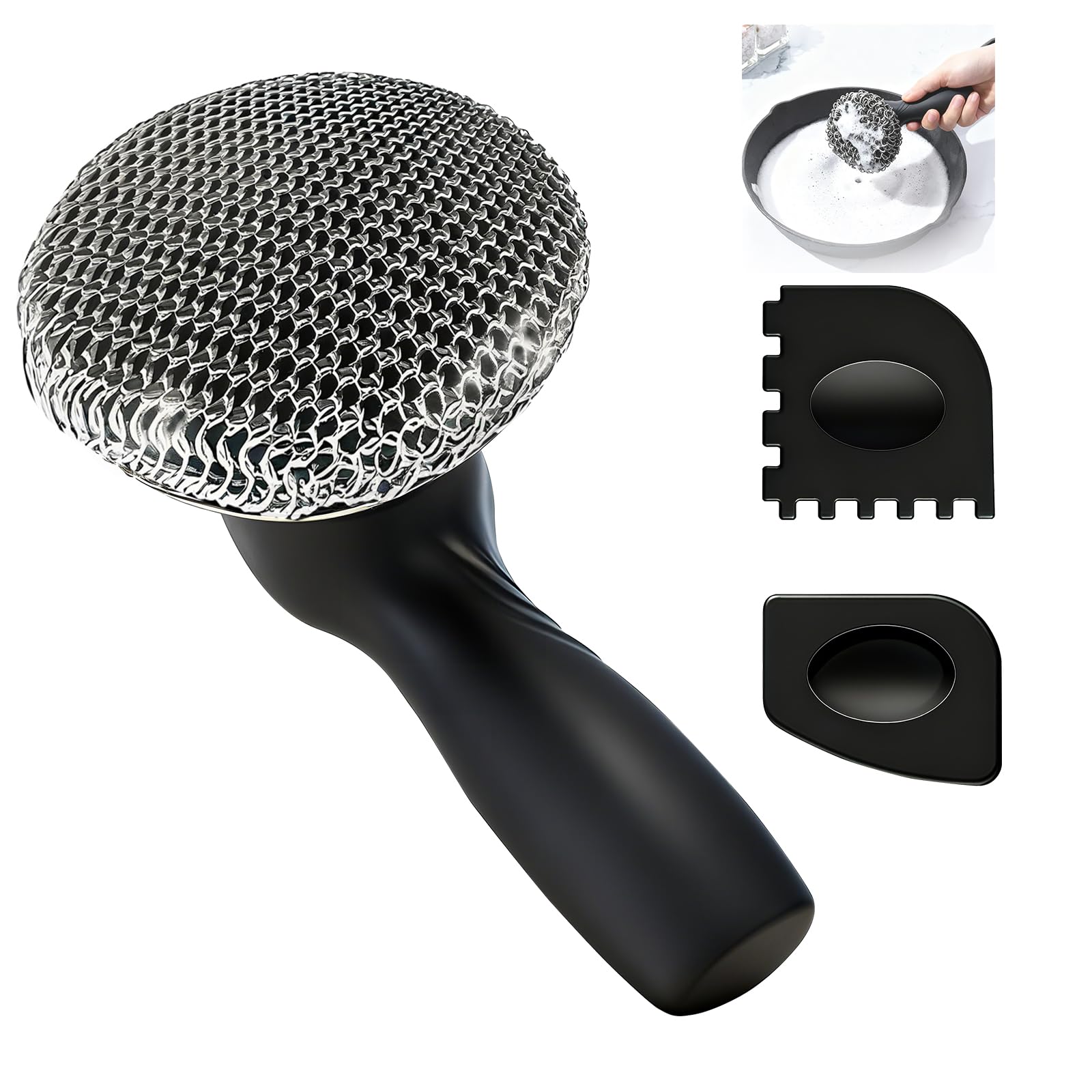 Ringreiniger für Gusseisen & Stahlwolle-Set