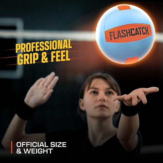 Light Up Volleyball - Glow in the Dark Volley Ball - Sports Gear Accessories Gifts for Girls 8-15+ Year Old - Kids Teens Gift Ideas - Cool Teen Girl Toys Ages 8 9 10 11 12 13 14 15 Age Outdoor Beach