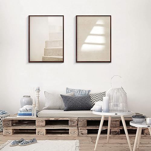 Miniatura 3 de Lienzo decorativo para pared, impresiones artísticas enmarcadas neutrales, juego de 2 impresiones, impresión arquitectónica, decoración de pared