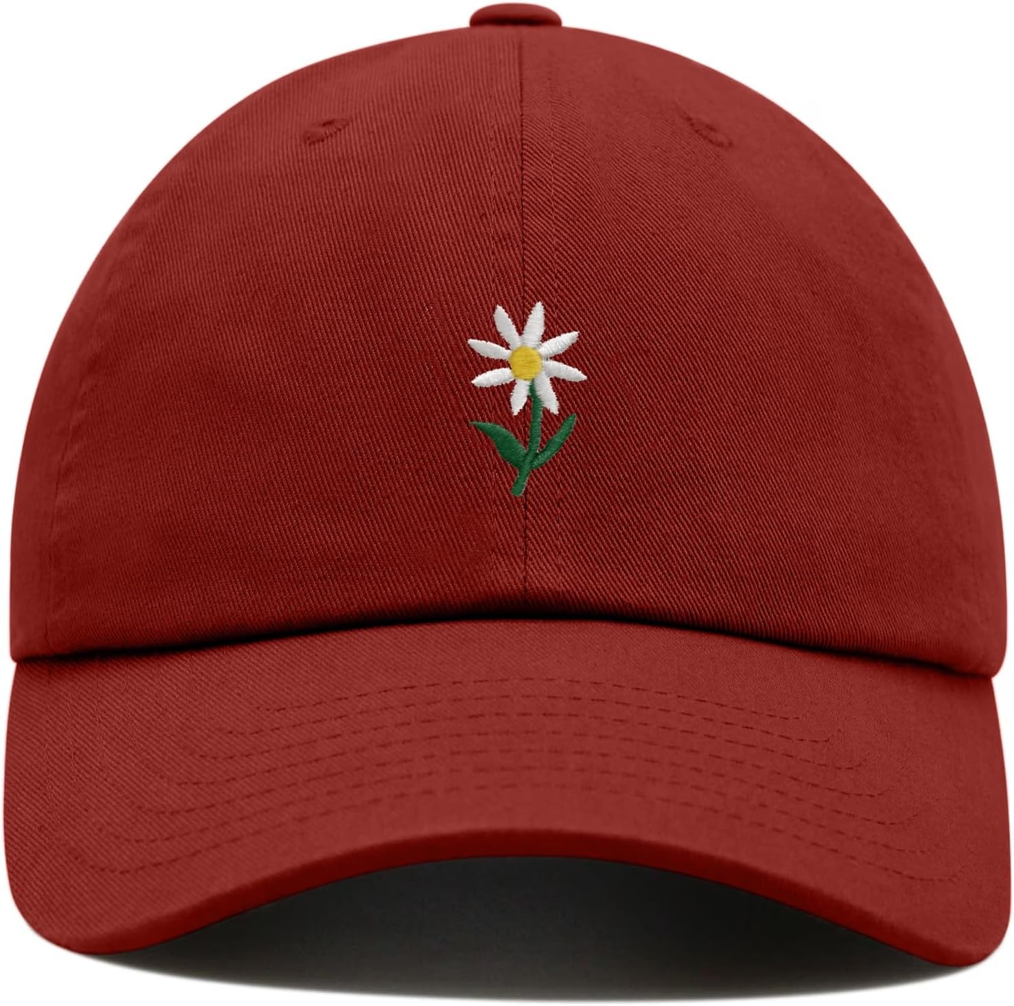 Flower Baseball Cap Embroidered Cotton Adjustable Dad Hat