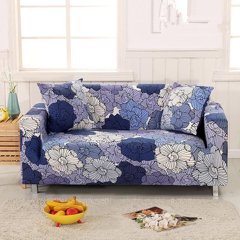 TINE HOME CURTAINS Slipcovers Sofa Tight Wrap All-inclusive Slip-resistant sectional Elastic Full Sofa Cover towel 1/2/3 Seater, 001, 3 seater:190-230cm