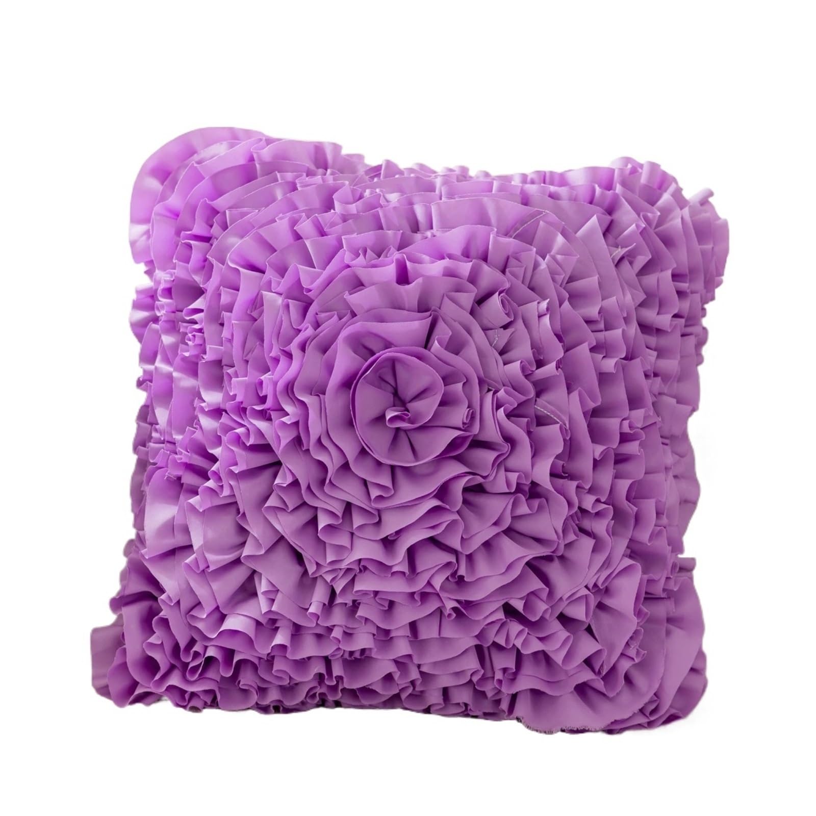LCKKJHG Decorative Throw Pillow Covers Square Cover For Couch Office Home Decor Flower Round Pillows(Purple-F)