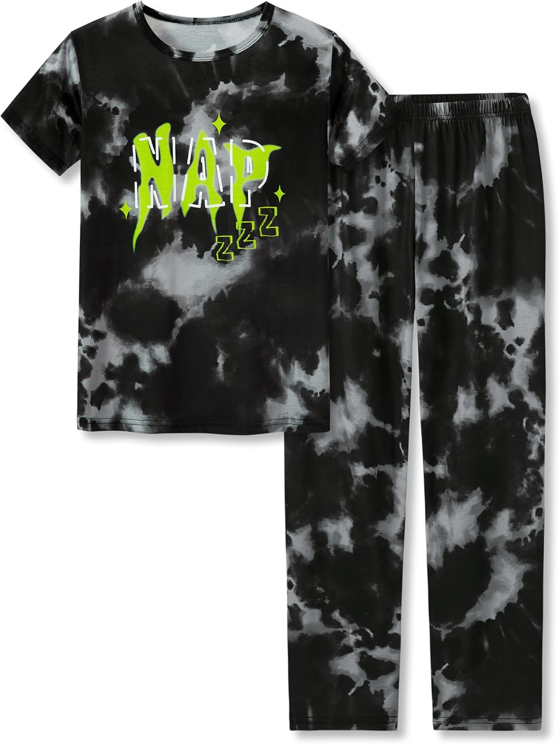 Beezizac Little Big Boys Pajamas Cozy Short Sleeves & Pants Cool 2-Piece PJ Set Kid Sleepwear Size 6-18