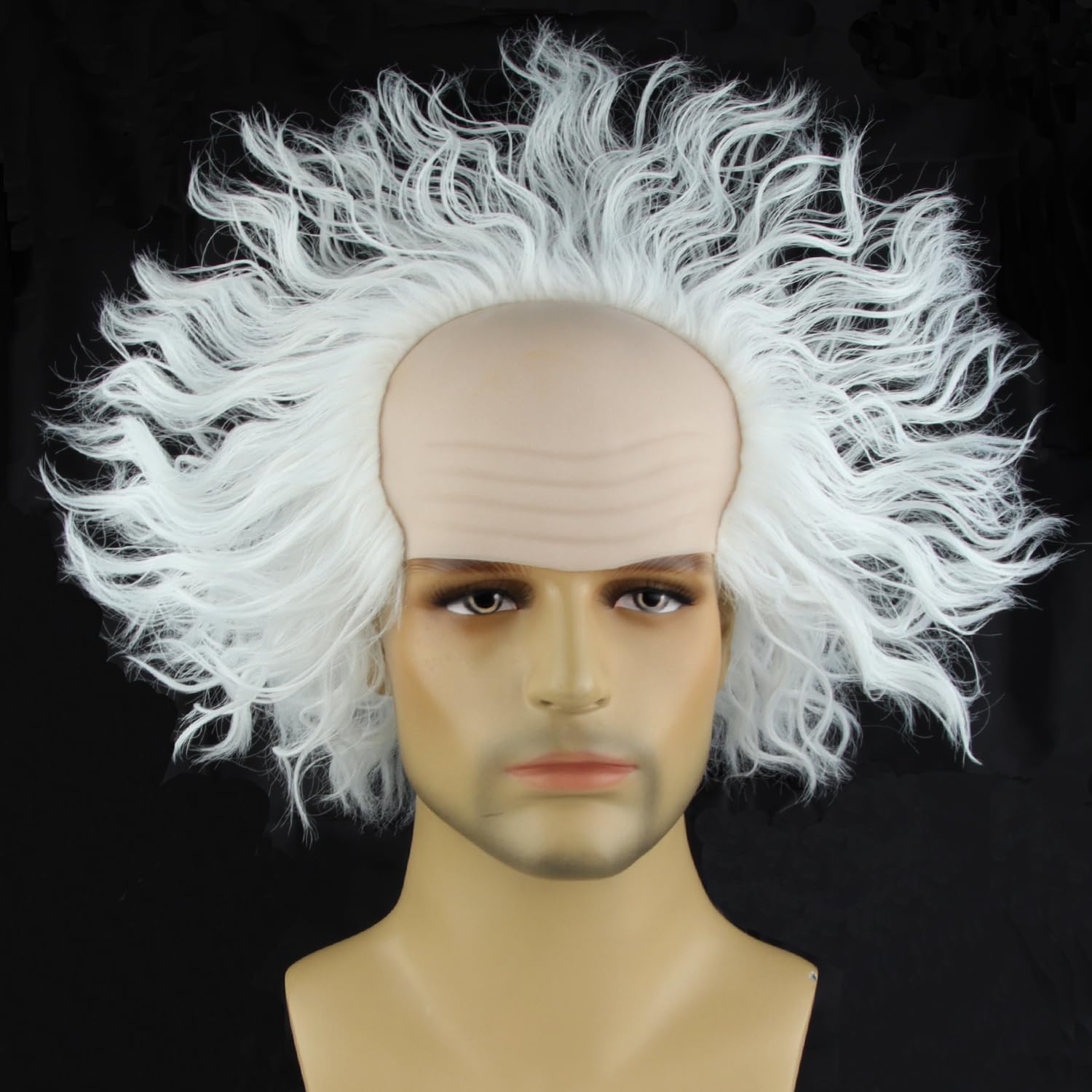 BERON Bald Head Wigs for Halloween Cosplay Costume (Red)