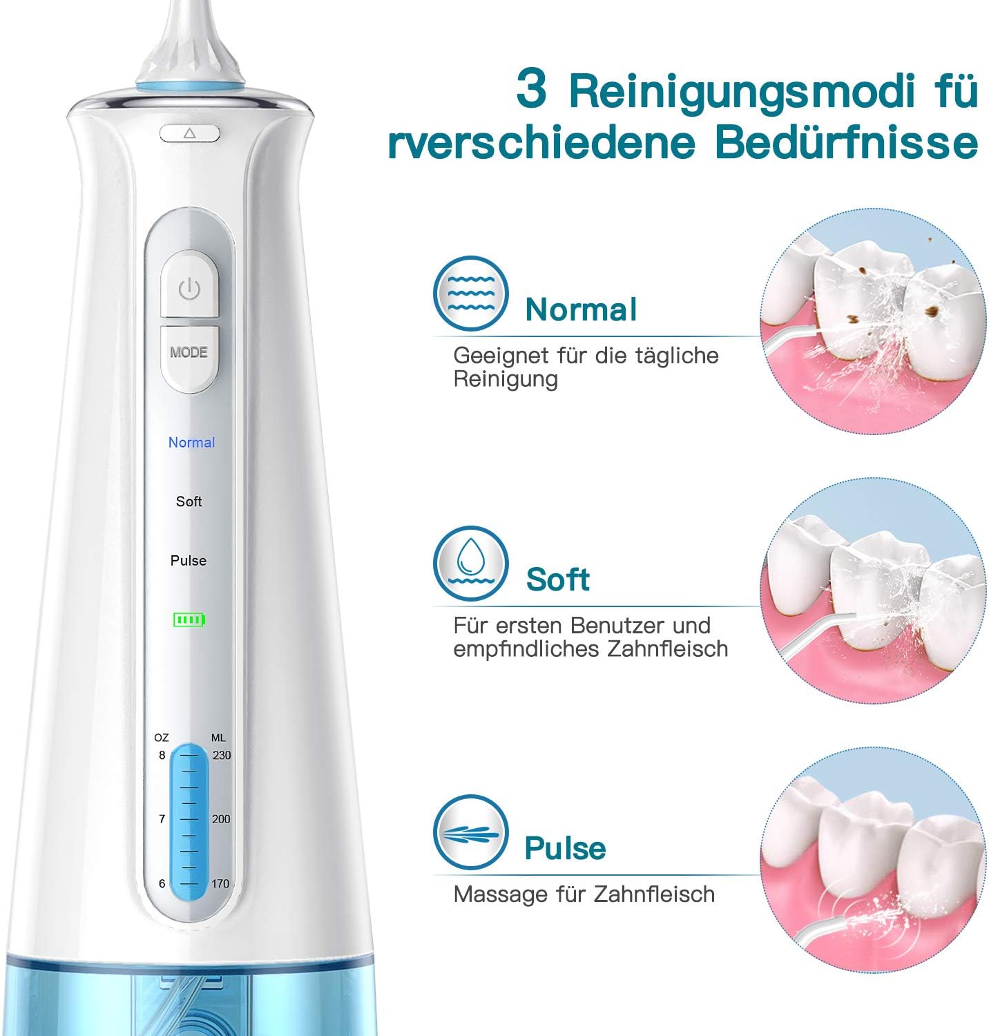 manguera en espiral de repuesto para irrigador dental de braun