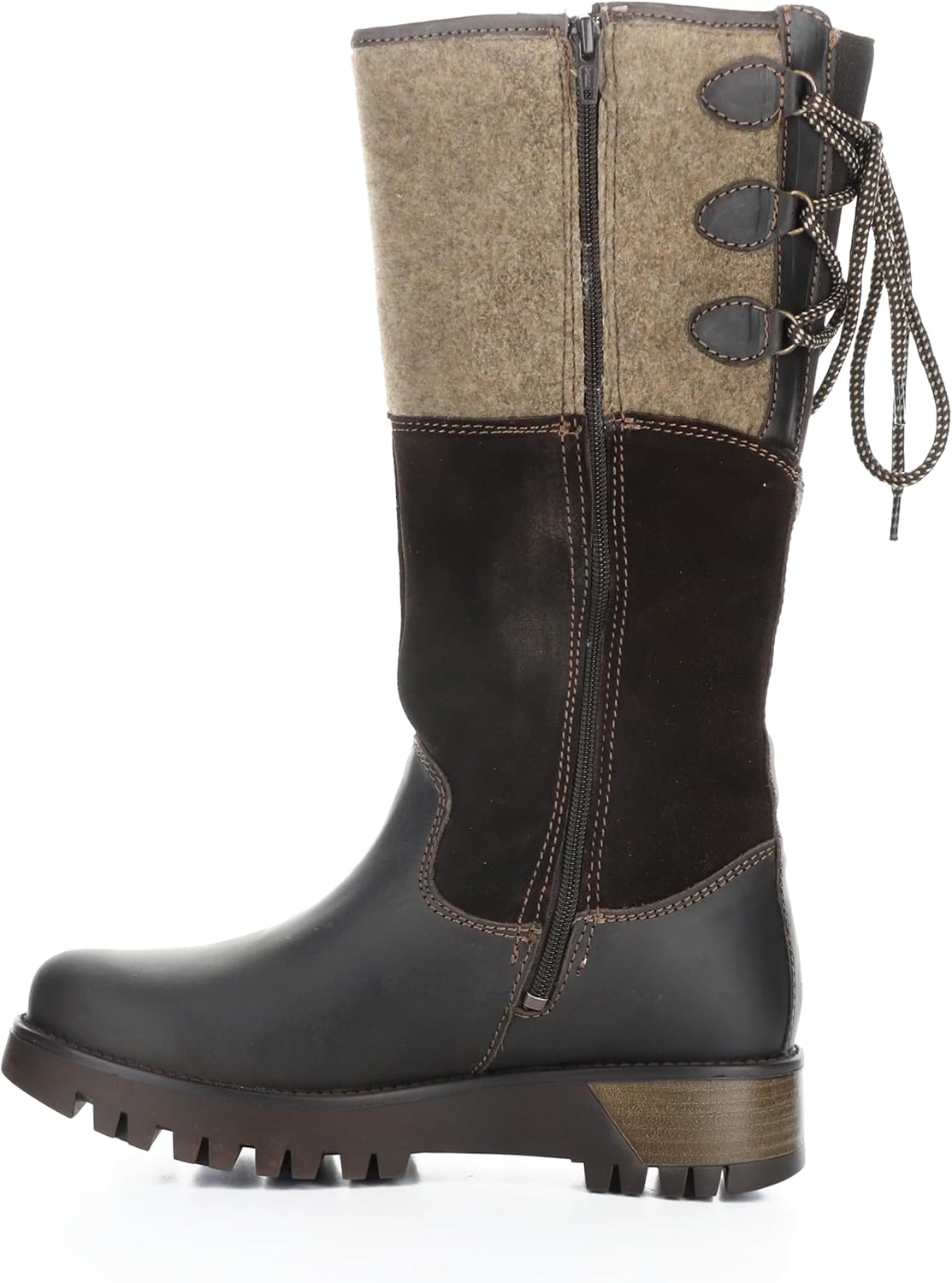Bos. & Co. Saddle/Suede/Tweed Side Zip Boot - Goose Prima