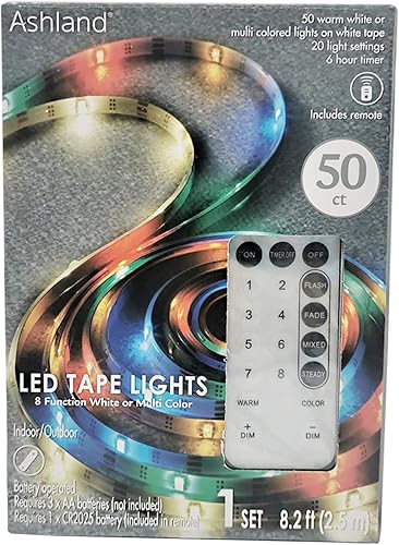 Paquete de 12 50 ct Luces de cinta LED que cambian de color de Ashland