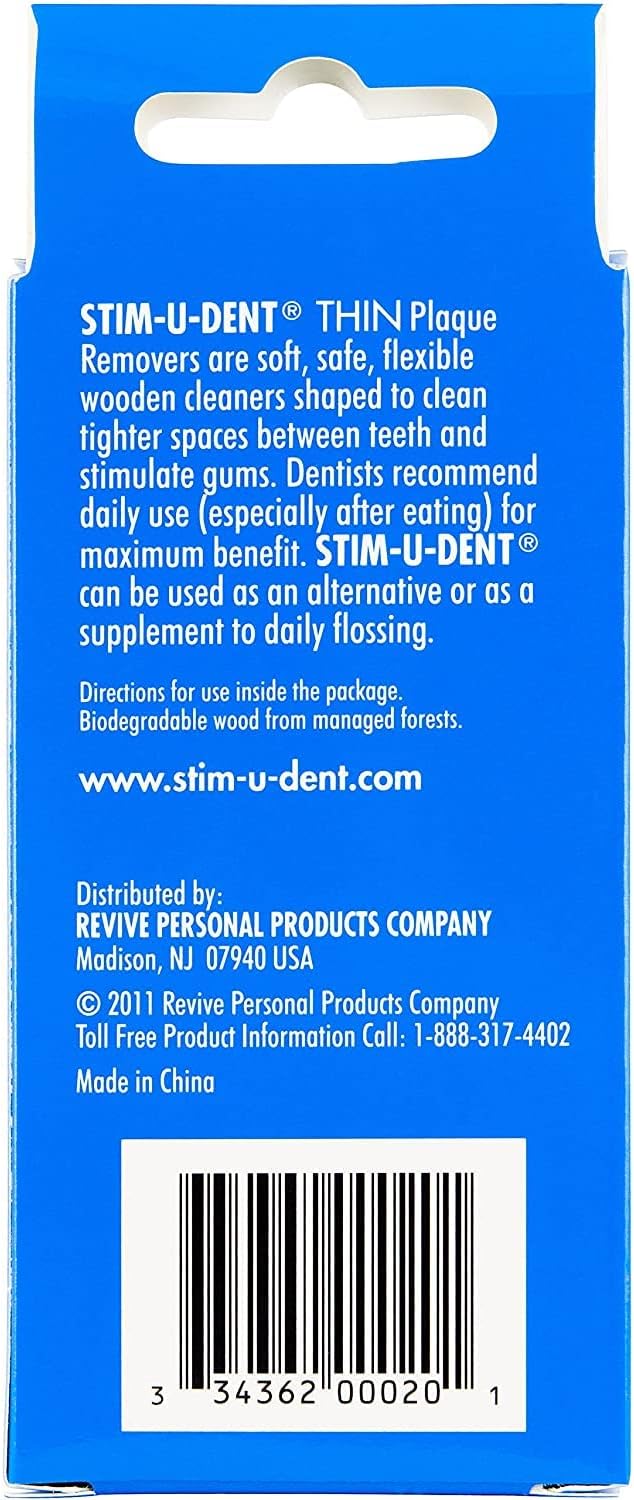 Stim-U-Dent Thin Picks 4 Packets of 40 Picks-160 ct (Pack of 6)