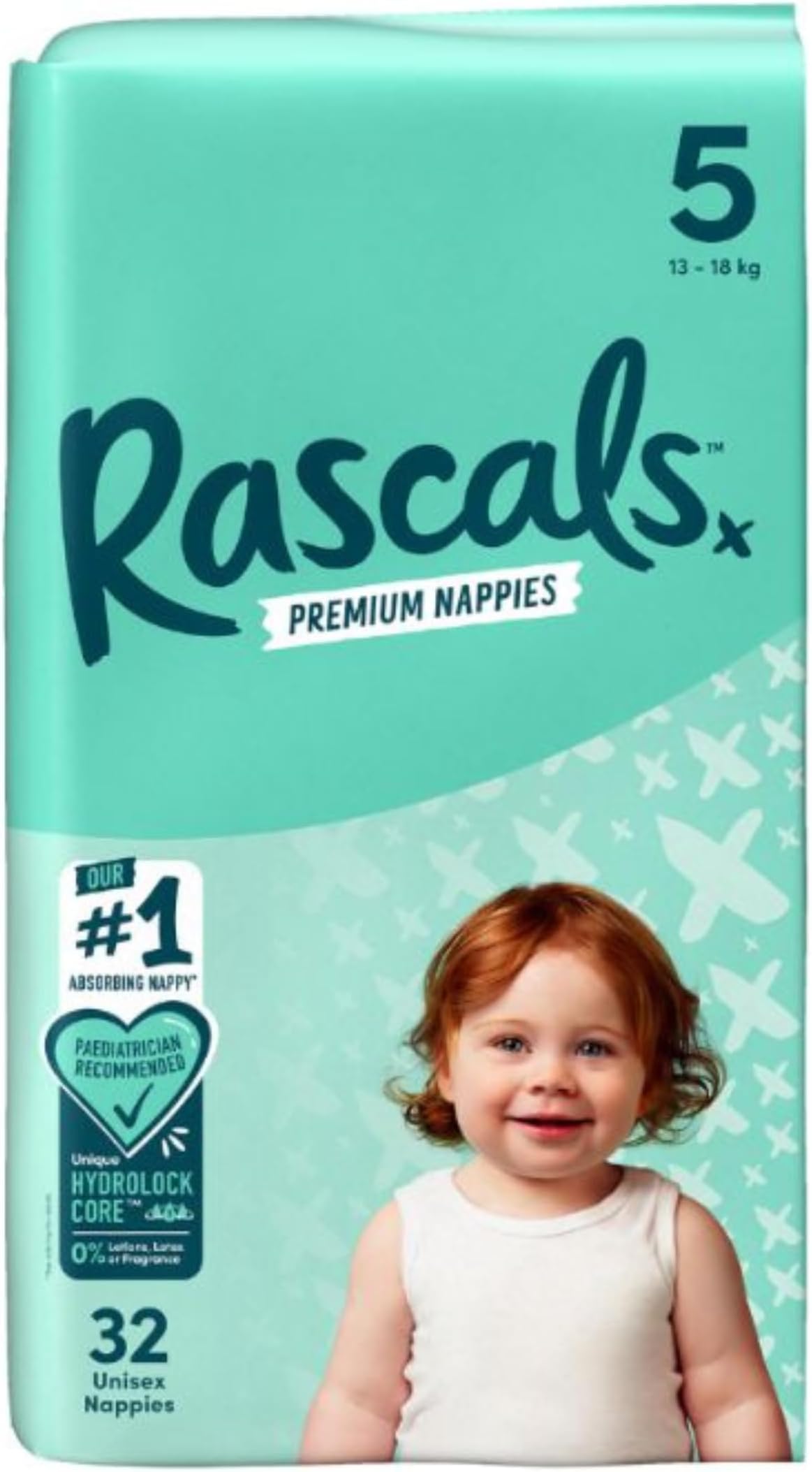 Rascals Premium Baby Diapers - Comfortable & Leak-Proof Diaper for Babies 13-18 kg - Soft & Gentle Diapers Size 5 - Pack of 32 Count