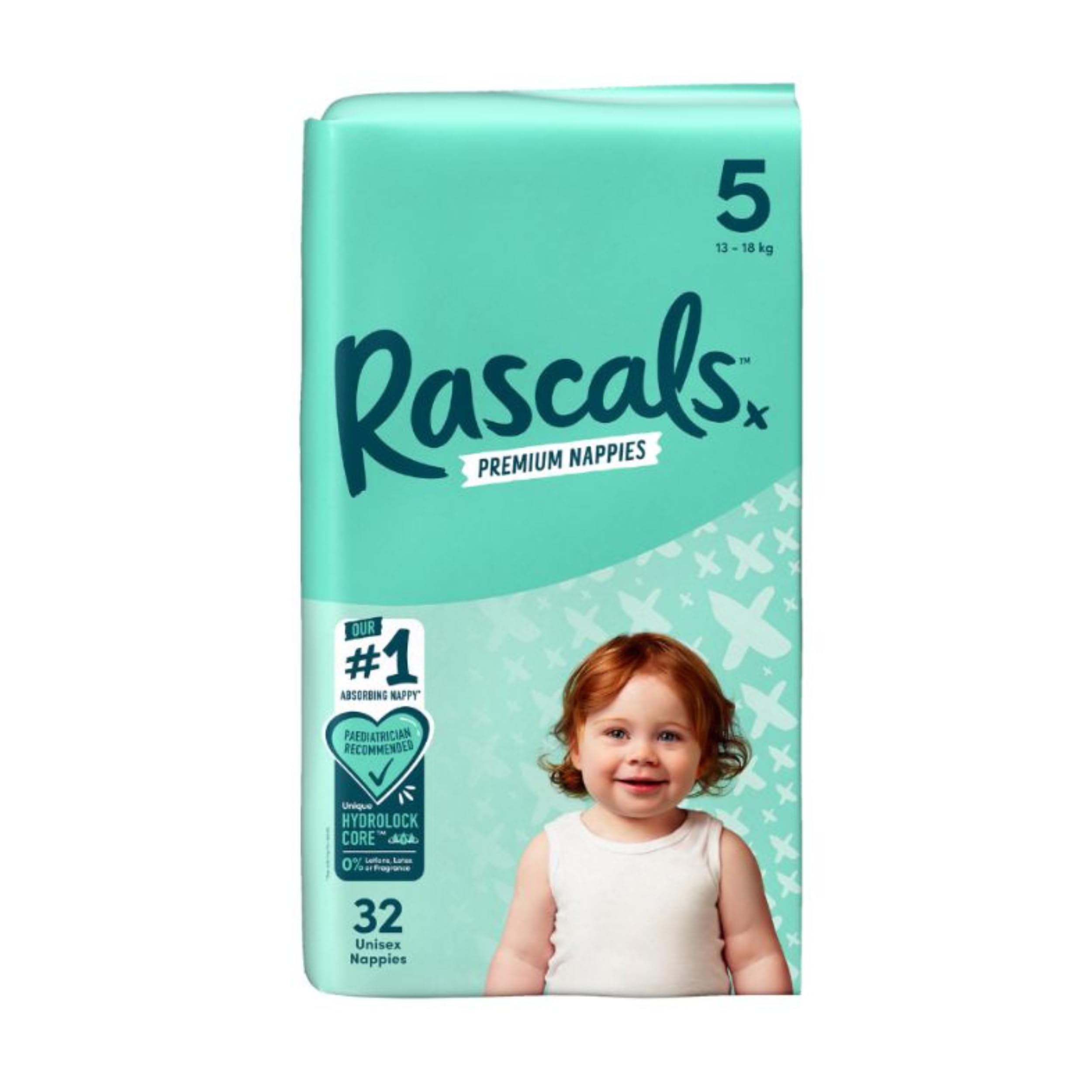 Rascals Premium Baby Diapers - Comfortable & Leak-Proof Diaper for Babies 13-18 kg - Soft & Gentle Diapers Size 5 - Pack of 32 Count