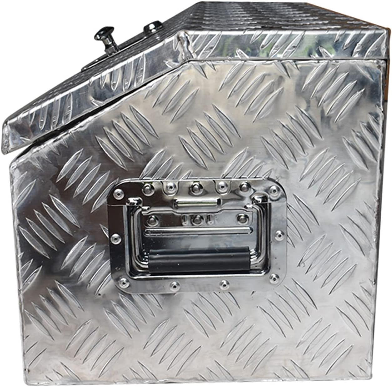 30 Inch Aluminum Trailer Tool Box for ATV Truck Pickup Trailer Lathe Tool Box 30 x 13 x 13in (L x W x H) 1.5mm Thick Silver