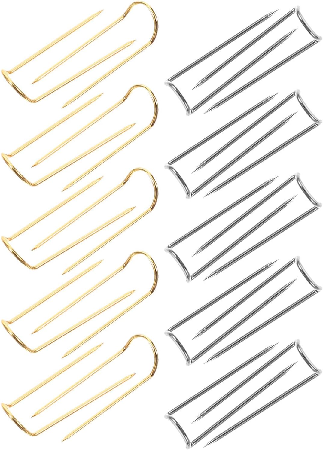 100pcs U-Shaped Stainless Steel Sewing Pins for Quilting and Jewelry, Efficient Basting Solution Easy to Handle Design, Multipurpose Pins for Fabric Crafts and DIY Needlework