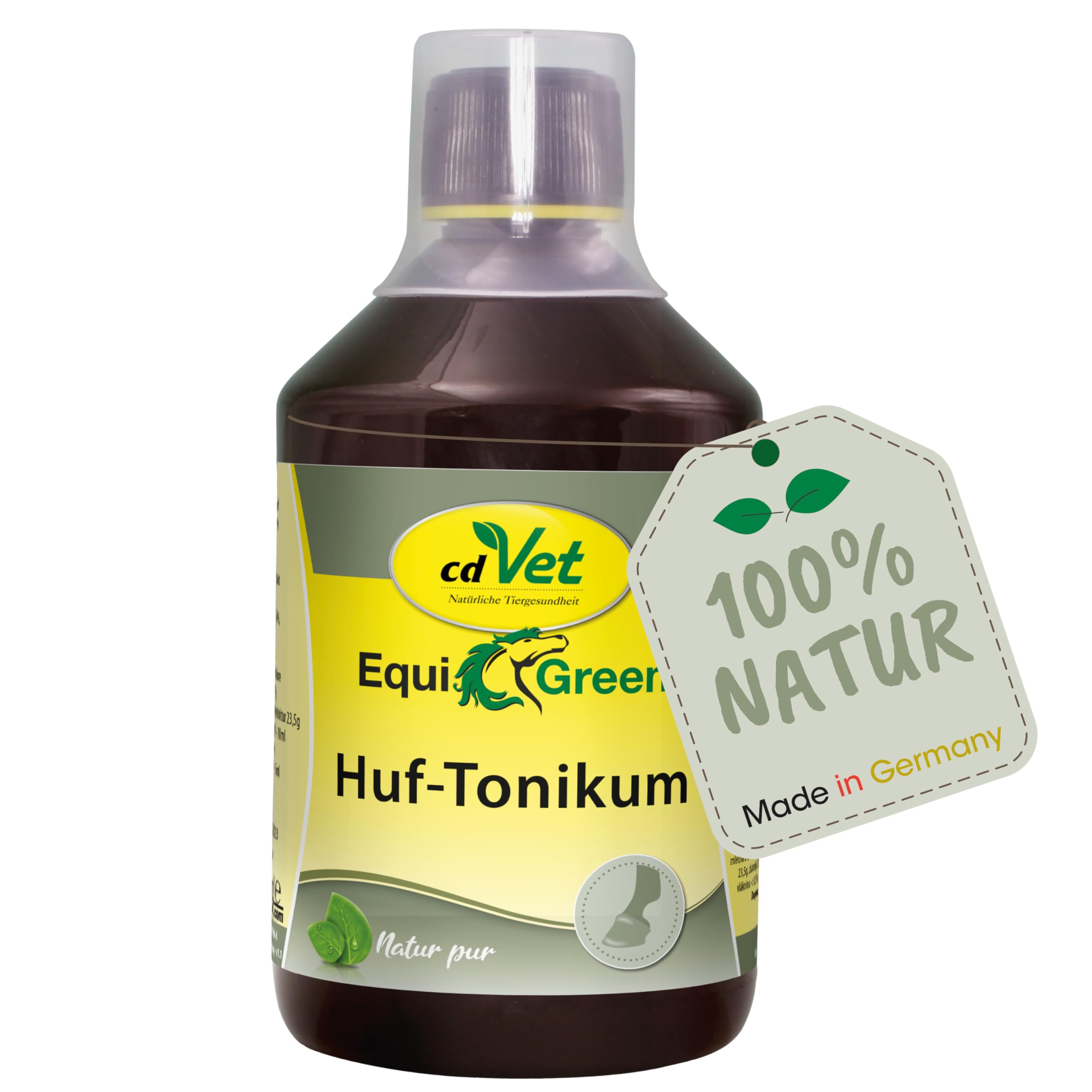 cdVet Naturprodukte EquiGreen FounderX 500 ml - Cavalli e Pony - Supporto a Problemi di Zoccolo - fegato e reni - Miscela di Erbe - processi metabolici - Flusso sanguigno capillare - Salute -