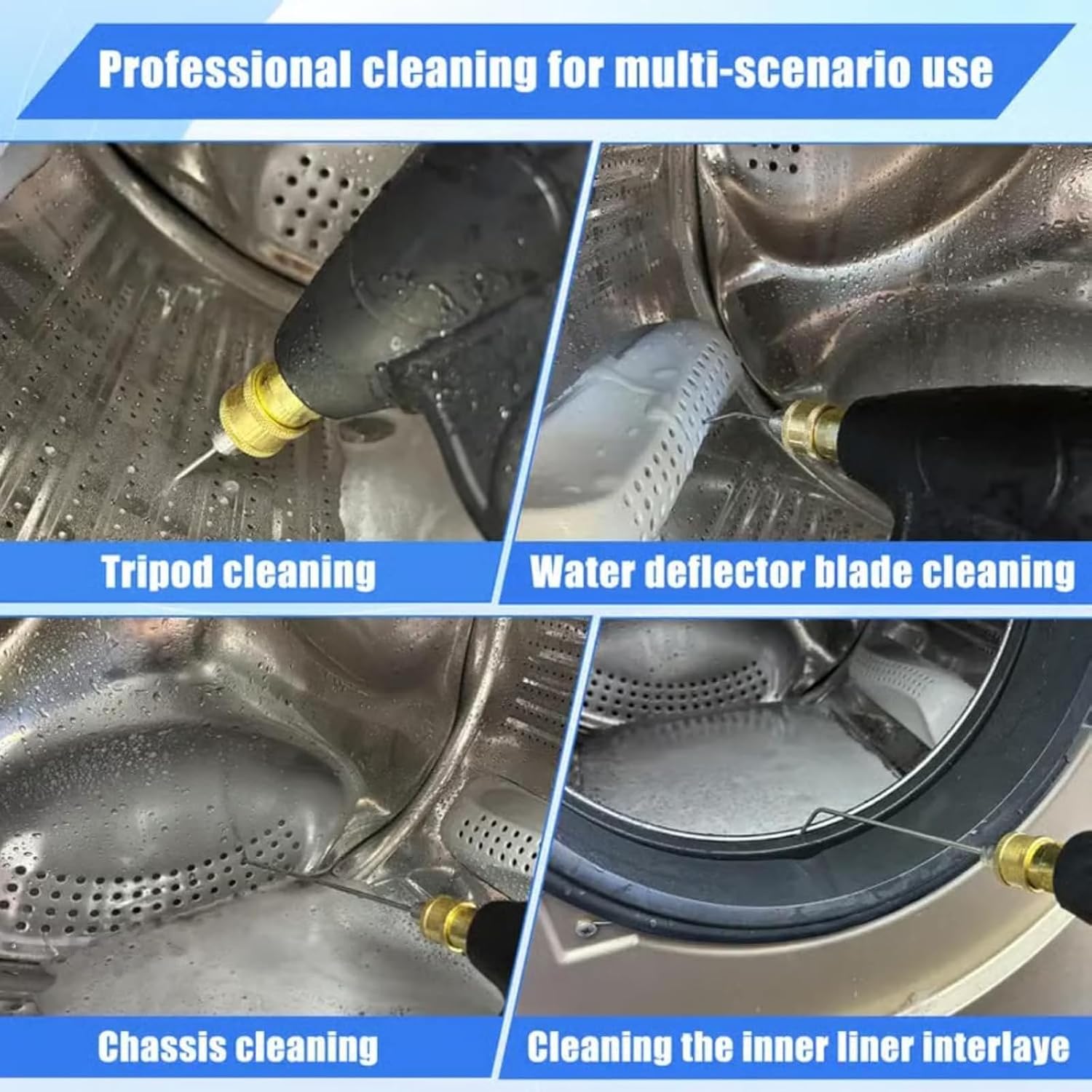 High Pressure Washer Extension Wand for Water Heater Flush and Gutter with Quick Connects Washer Nozzle Set Washing Machine Air Conditioning