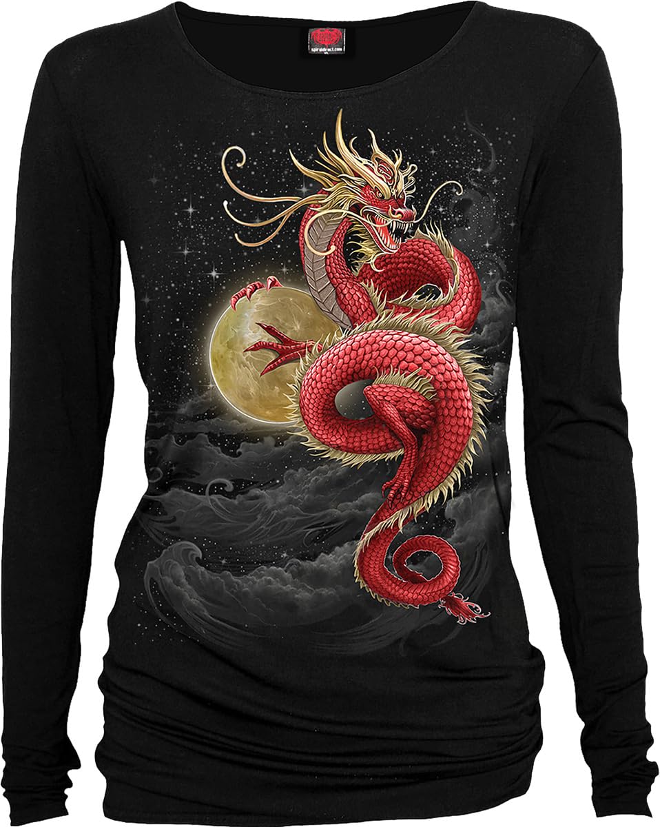 Spiral Women's Black - Shenlong - Baggy Top - Xxl