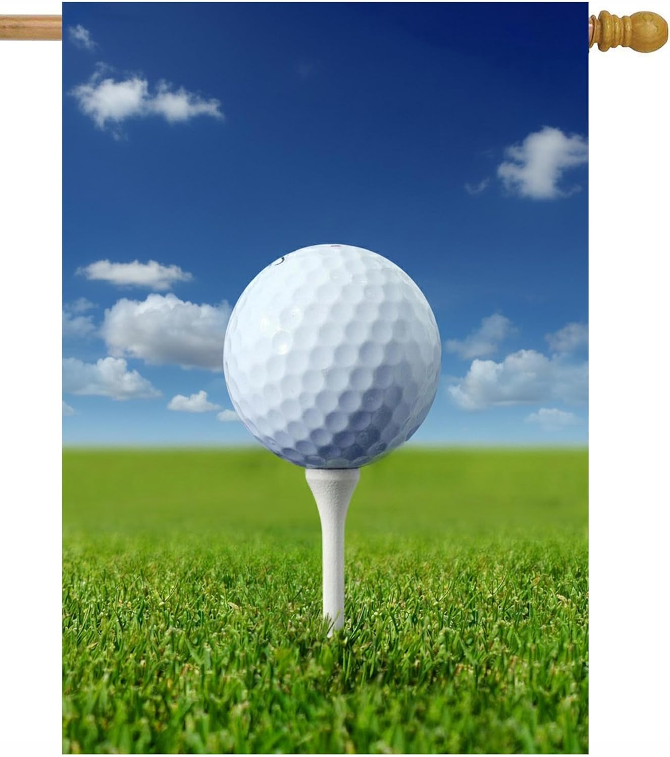 Golf Ball Grass Sports Athletic House Flag 28" x 40" Double Sided Polyester Welcome Yard Garden Flag Banners for Patio Lawn Home Outdoor Decor
