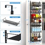 VyGrow 8-Tier Organisateur de garde-manger avec panier réglable, Organisation de porte de garde pour rangement de cuisine de cellier Spice Rack