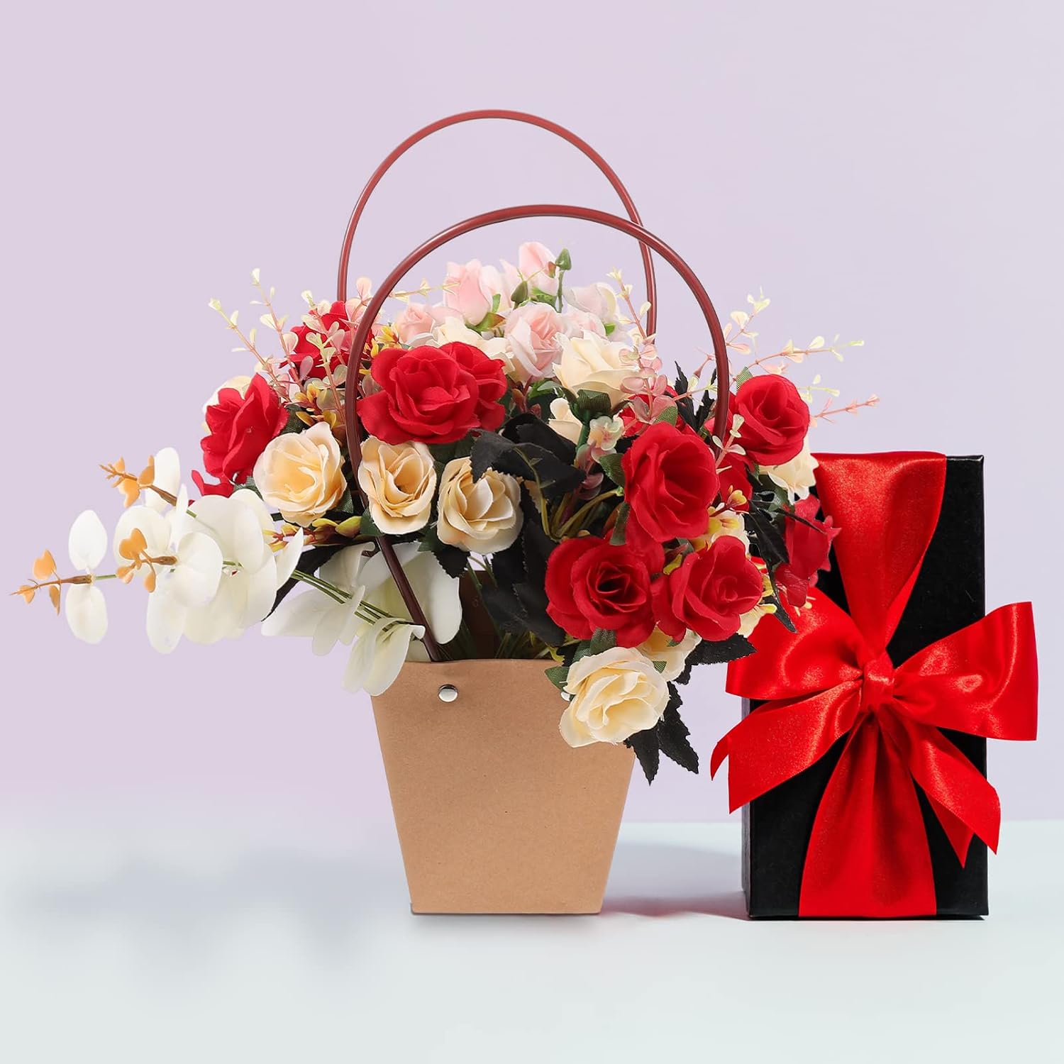 VALICLUD 10pcs Kraft Paper Handheld Gift Bags Xmas for Festival Sending image 3