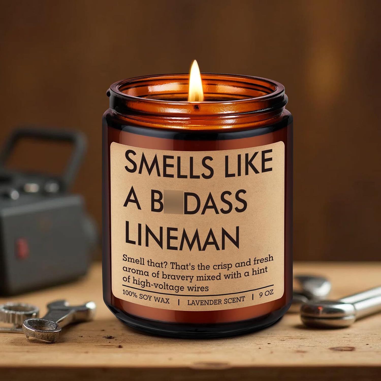 Fairy's Gift Candle Gifts for Lineman Workers Men, Electrical Lineman Gifts for Men Boyfriend Husband Dad, Cool Linemen Stuff Accessories, Funny Valentines Bday Appreciation Presents for Lineworker - Image 8
