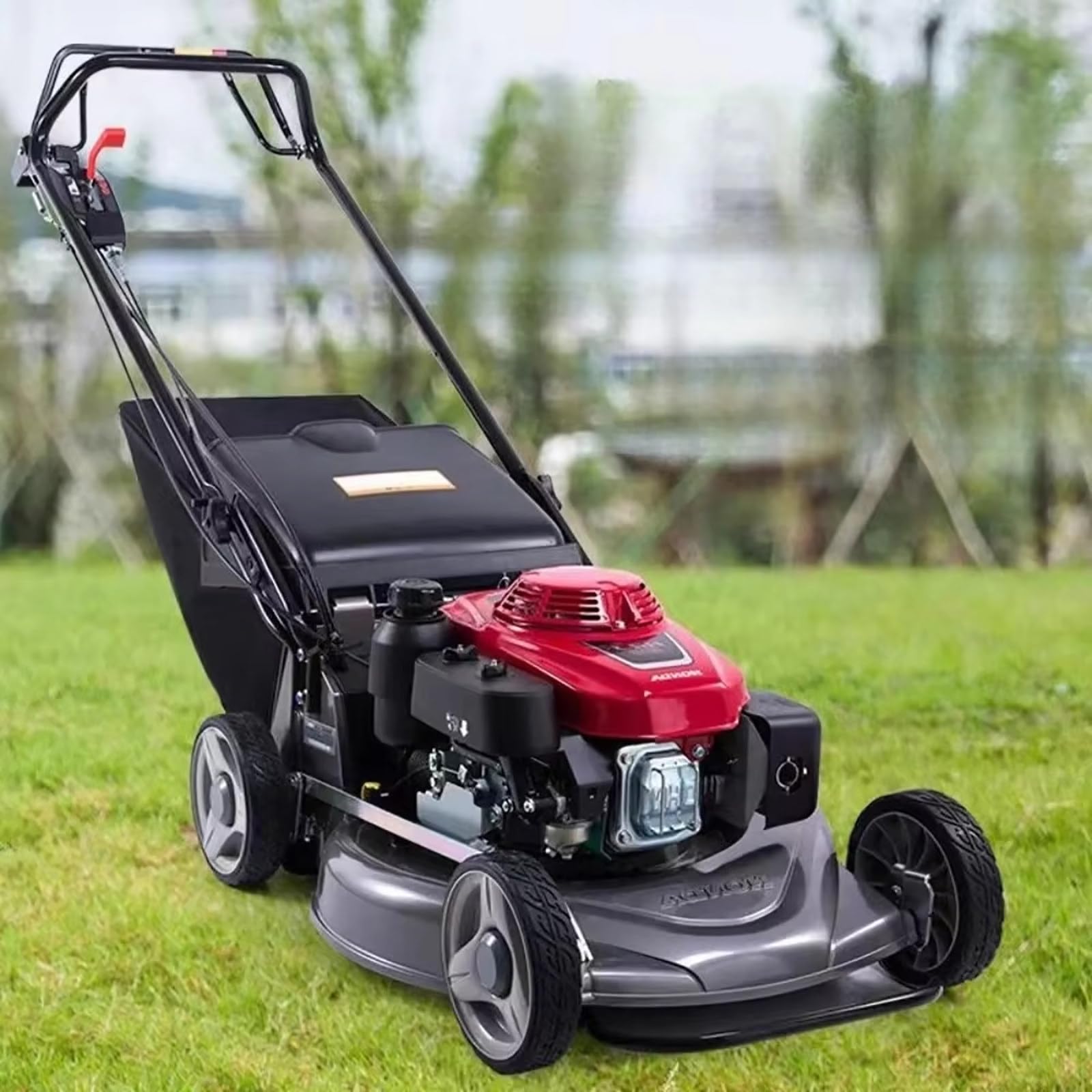 Kosiarka Spalinowa Pchana(19/21 Cali) – Podwozie Ze Stopu Aluminium,7-Stopniowa Regulacja,Silnik 160Cc (4-Suwowy),Szerokość Koszenia 46/51Cm,3200 Obr./Min – Do Małych I Średnich Ogrodów 19in