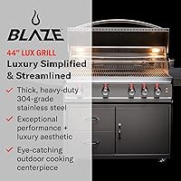 Vista 2 de Blaze Professional LUX - Parrilla de gas natural integrada de 3 quemadores de 34 pulgadas Barbacoa de acero inoxidable al aire libre con quemador