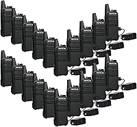 Retevis RT22 Mini Walkie Talkies Rechargeable 2-Way Radios Long Range VOX Hands-Free 20 Pack Black for Business School Church