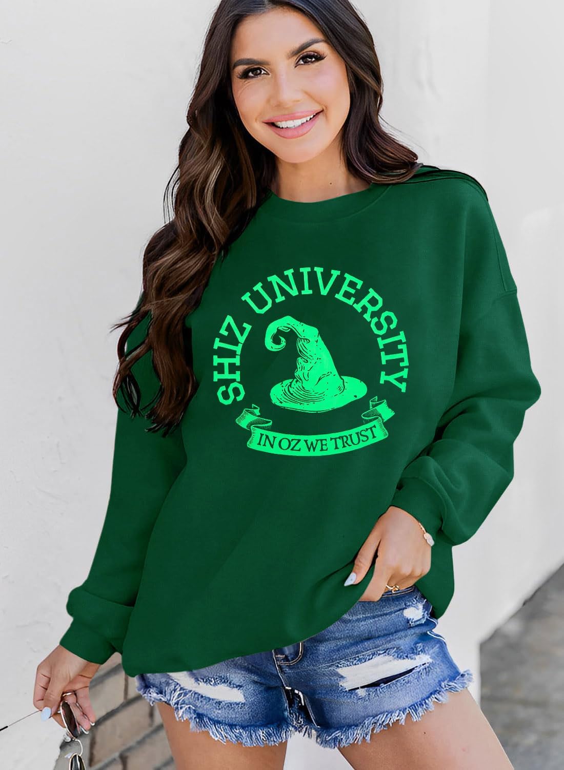 FAYALEQ Halloween Sweatshirt Women Shiz University Long Sleeve Shirts Halloween Wicth Costume Crewneck Tee Tops - Image 4