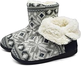 ONCAI Slippers Women Comfort Knit Fleece Boot Slippers Memory Foam Winter Warm Ladies Bedroom Slippers
