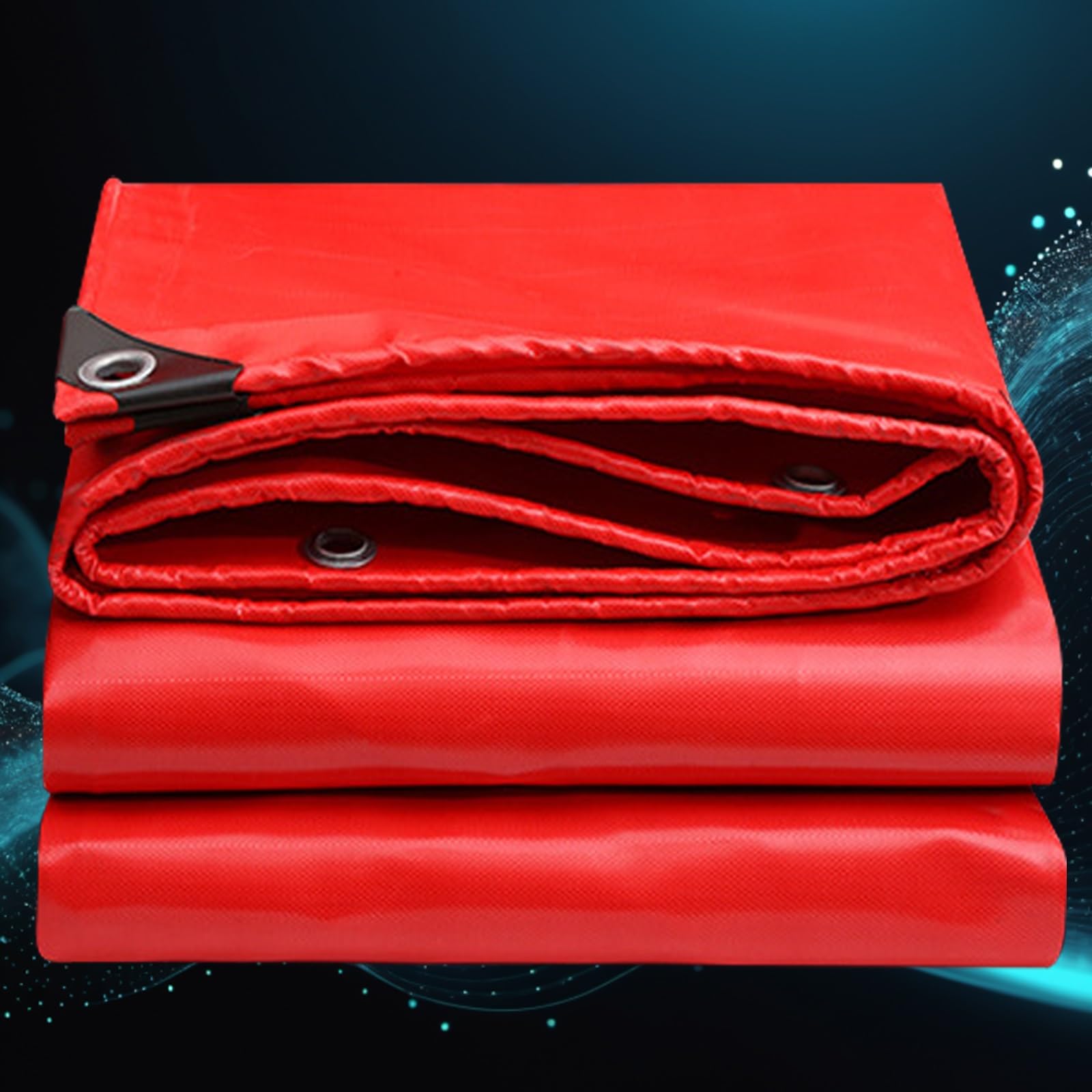 Tarpaulin/Ground Sheet, Tarpaulin Waterproof 2.2 x 4 m Protects Against Water,Uv-Ray,Tear,Cold Cover Tarp Tent Sheet for Garden, Caravan, Camping, Outdoor, Red