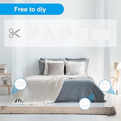 Miniatura 5 de 6 almohadillas de fieltro autoadhesivas para muebles, almohadillas de fieltro de 11 x 8 pulgadas, almohadillas de fieltro antiarañazos para pies de