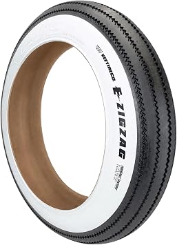 Vee Tire 20x4.0 White Wall Zig Zag E-Bike 50 Tubeless Ready Tire with Folding Bead and Endurance Compound 20x4,20 x 4.0
