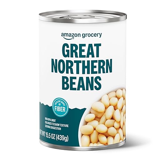 Amazon Grocery, Canned Great Northern Beans, 15.5 Oz (Previously Amazon Fresh, Packaging May Vary)
