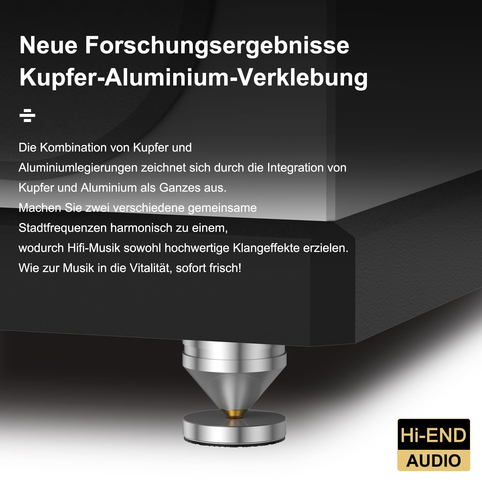 Lot de 8 pointes de haut-parleur, support de haut-parleur, amplificateur audio HiFi, DAC, CD, isolation phonique, pieds en alliage d'aluminium, pieds en alliage d'aluminium (argenté)