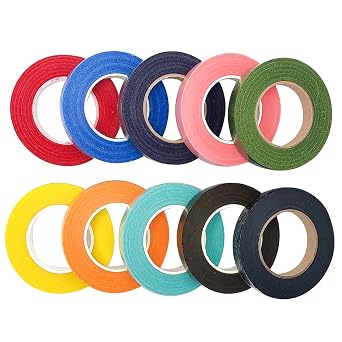 Markeny Floral Tape, Flower Adhesives Stem Wrap for Florist Making Beautiful Bouquet Arrangement, Wedding Wreath and Other DIY Crafts, 0.47 Inch x 30 Yard Each Roll 10 Rolls
