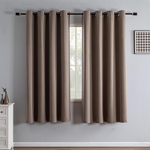 Miniatura 54 de Juego de 2 paneles de cortinas opacas de lino de 84 pulgadas de largo, cortinas 100% opacas para dormitorio, sala de estar, cortinas de 2-Total
