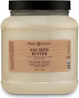 Sal Seed Body Butter 3 lb. 100% Pure Raw Fresh Natural Cold Pressed. Skin Body and Hair Moisturizer, DIY Creams, Balms, Lotions, Soaps.
