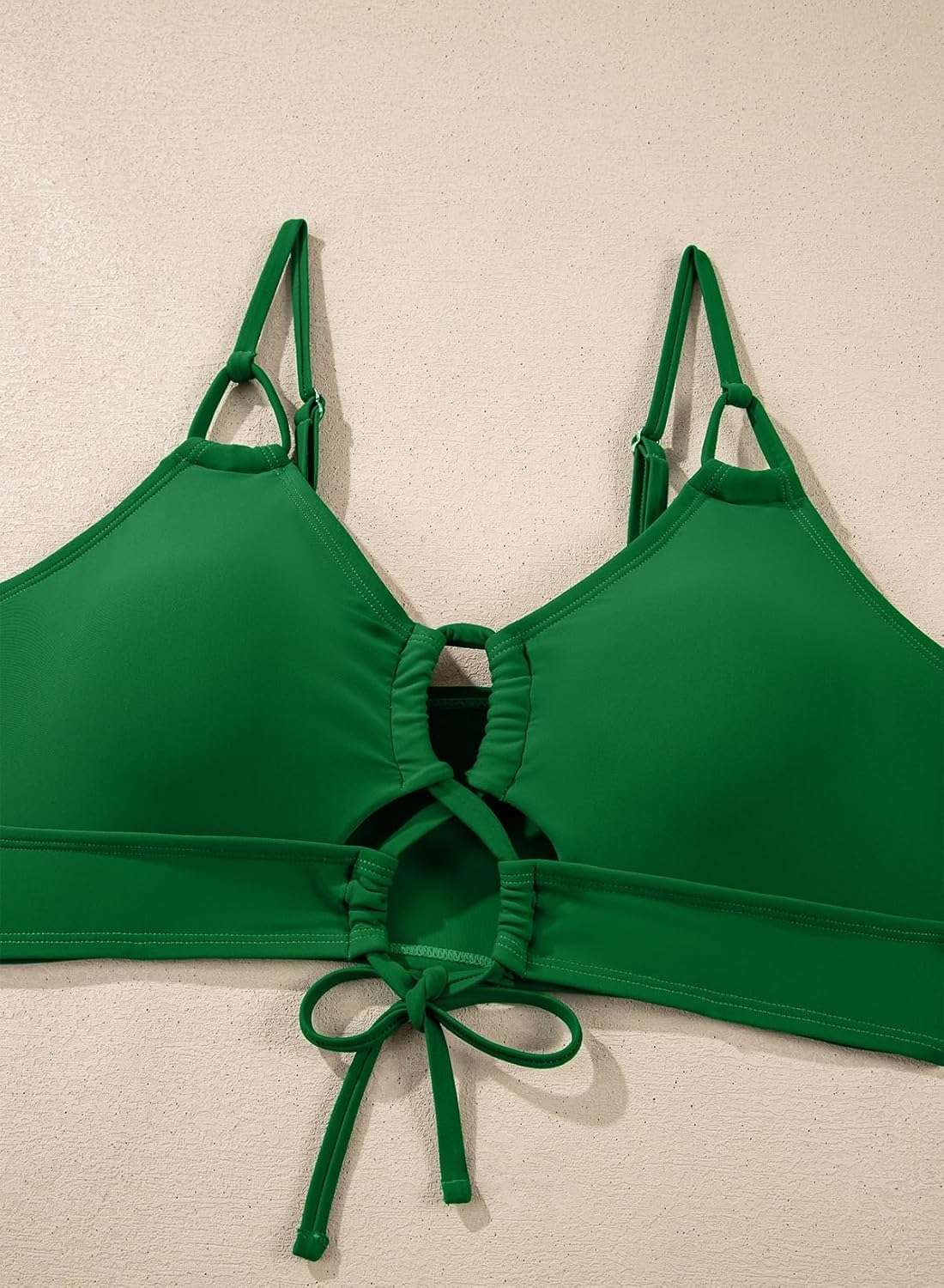 Herseas Women’s Sexy Bikini Top Lace Up Front Bathing Suit Tops Push Up Cutout Swim Suits Tops Only 2026 Beach Wear - Image 4