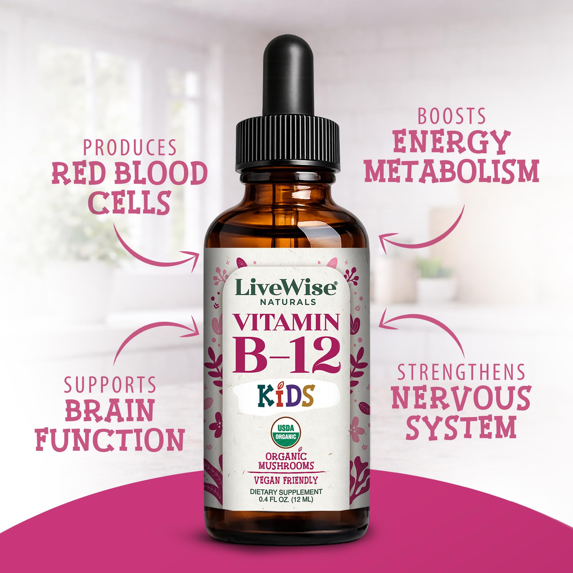 Vitamin B12 Liquid Drops for Kids, Toddlers & Children, Low Dose — Amazon image 4