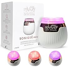 reVive Light Therapy Lux Collection Soniqu&eacute; Mini, Rechargeable Sonic Face Cleanser Brush with Medical-Grade Blue &amp; Red Light Therapy for Face, Acne &amp; Wrinkle Care, Water-Resistant