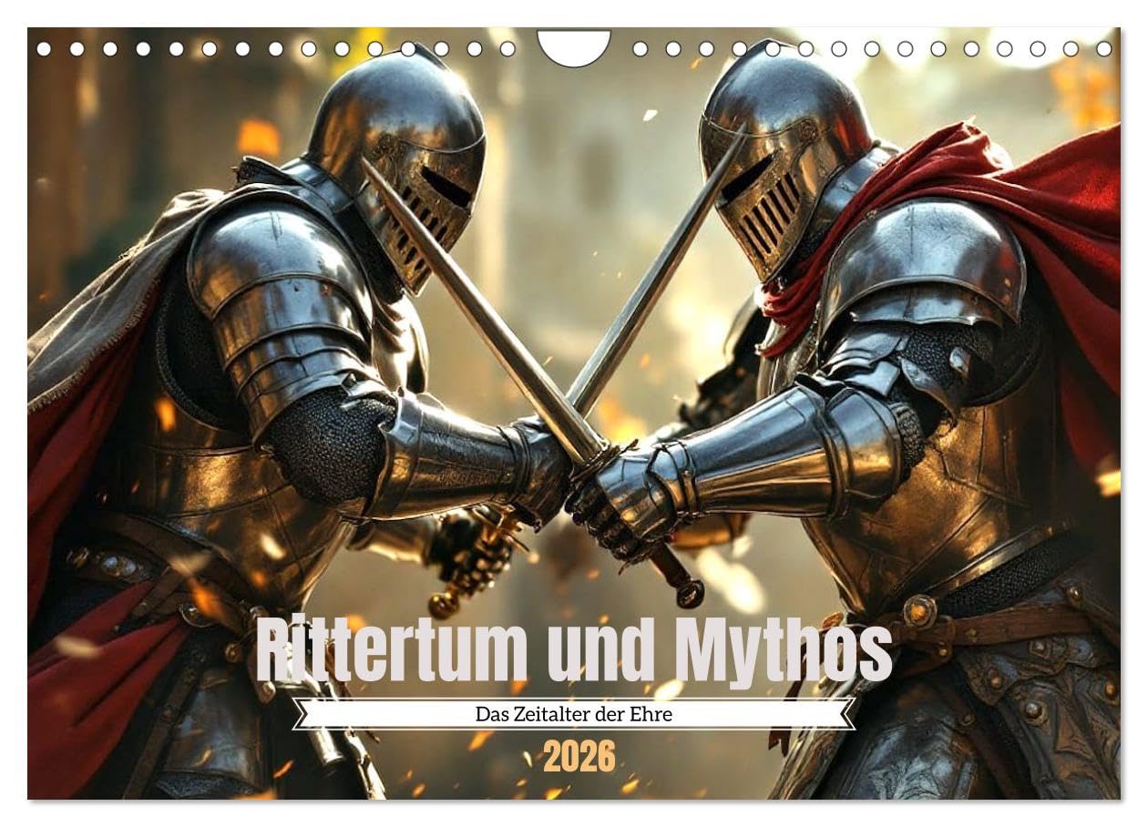 Chivalry and myth - The age of honor UK-Version (Wall Calendar 2026 DIN A4 Landscape), CALVENDO 12 Month Wall Calendar — image 1