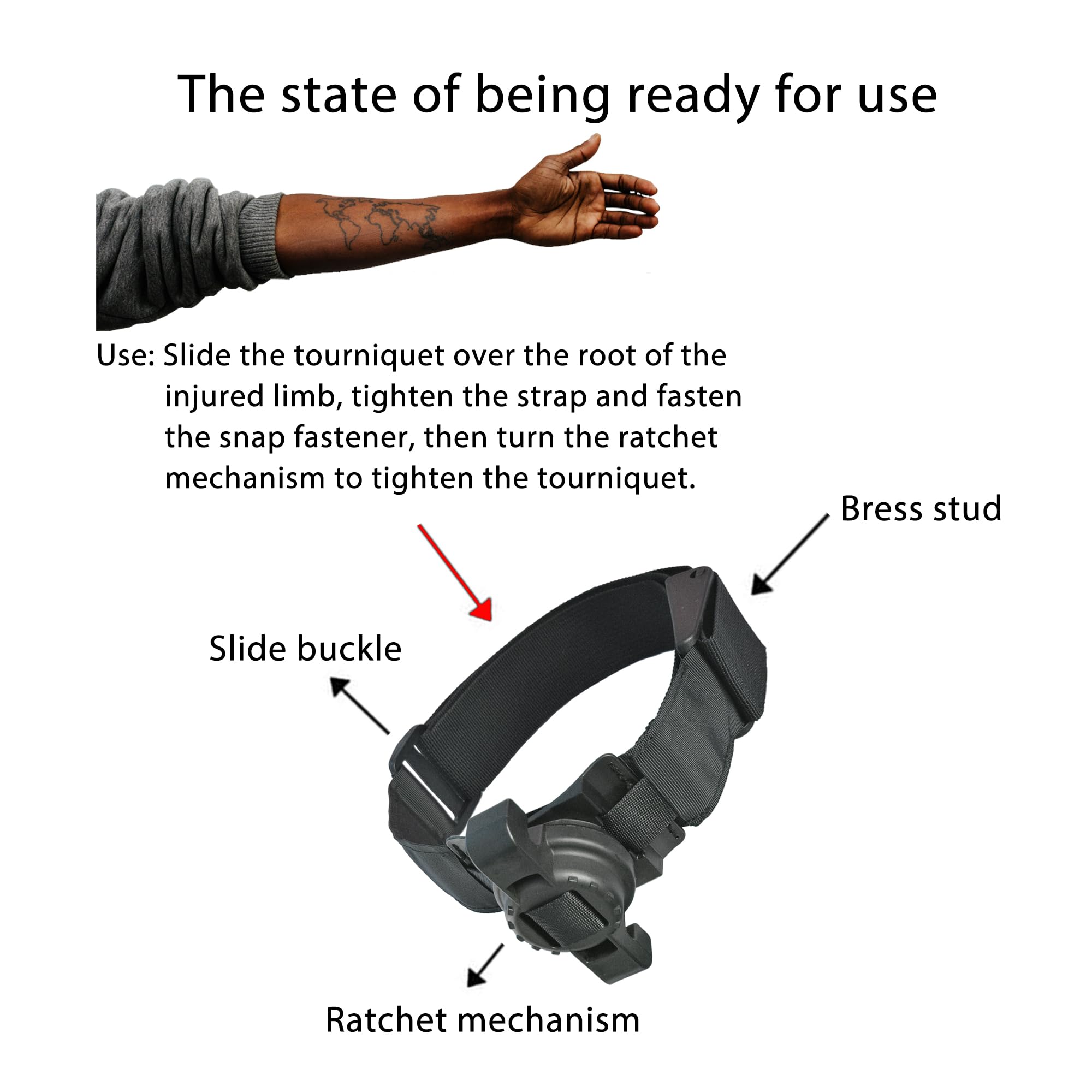 Ratcheting Emergency Tourniquet - Quick Release -7 Ratcheting Emergency Tourniquet - Quick Release -7