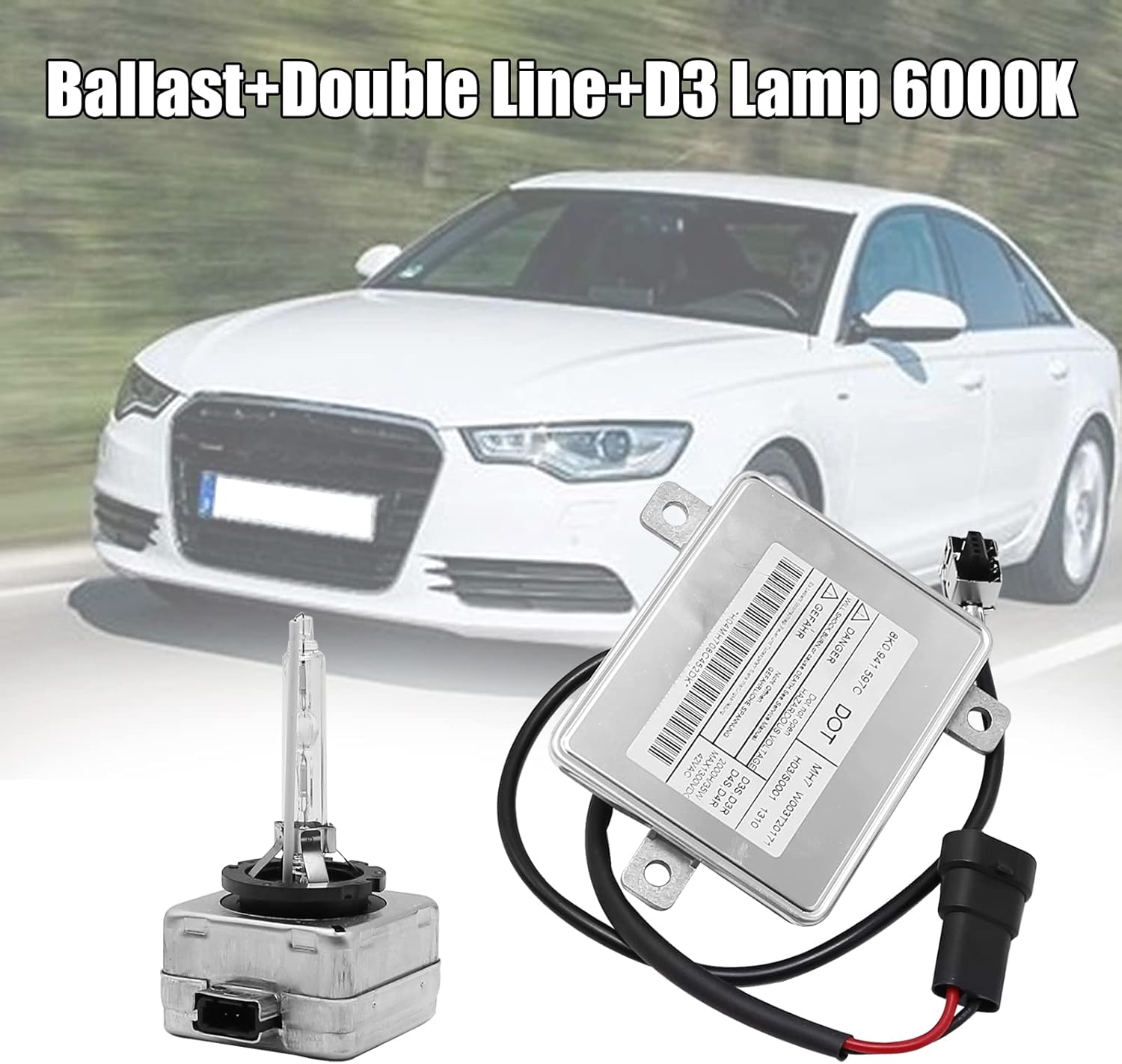 8K0941597B Xenon Light Ballast with Igniter and D3S Bulb Replacement for A3 A4 A5 A6 A7 A8 Q5 Q7 S4-S8 CC Eos for Touareg