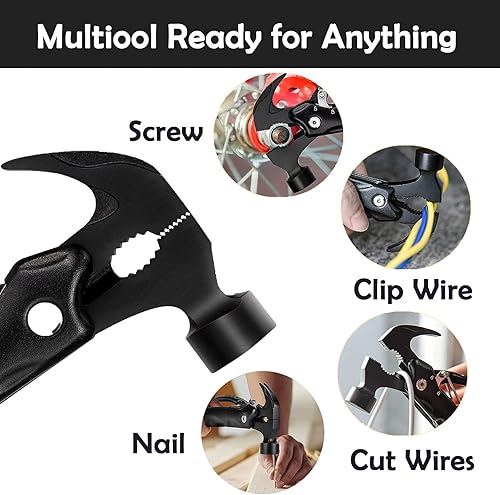 Miniatura 4 de Regalos para hombres, papá, accesorios de campamento, martillo 12 en 1, multiherramienta, regalos de cumpleaños para hombres, abuelo, papá, hijo,