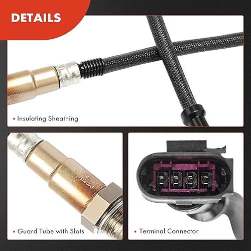 Miniatura 6 de A-Premium Sensor de Oxígeno O2 Compatible con Volkswagen JettaGolf 2012-2014, Passat 2014, Beetle 2012-2013, CC 2010-2017, Touareg 2011-2015, Eos