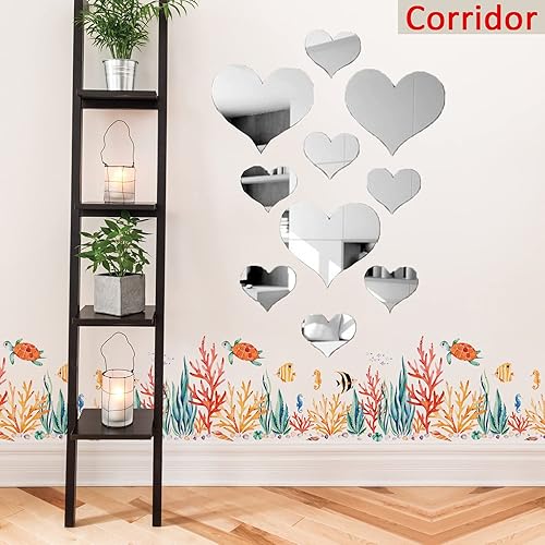 Miniatura 3 de Juego de 2 calcomanías hexagonales autoadhesivas para pared, espejo reflectante decorativo, lámina de pared acrílica, azulejos de plástico para sala