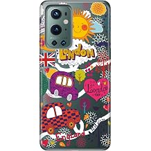Senada Oneplus 9 Pro  le Uyumlu K l f Silikon Desenli Tam Koruma Resimli Kapak London Taxi