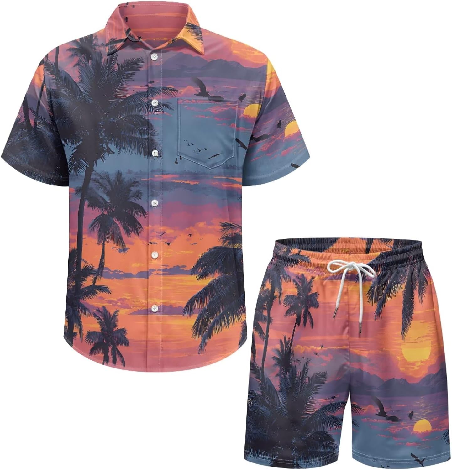 Tupalatus Mens Beach Clothes Breathable Quick-dry 2 Pieces Deep Pocket Design Soft Comfortable Raved on Different Occasions